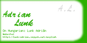 adrian lunk business card